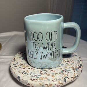 Rae Dunn Too Cute To Wear Ugly Sweaters coffee/tea/cocoa mug